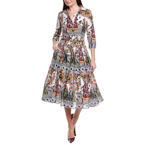 Samantha Sung WomensAudrey 4 Shirtdress Grey